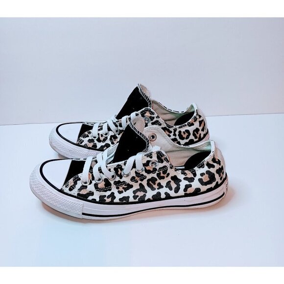 Converse All Star Unisex Low- Top Leopard Print Sneaker - Picture 8 of 8